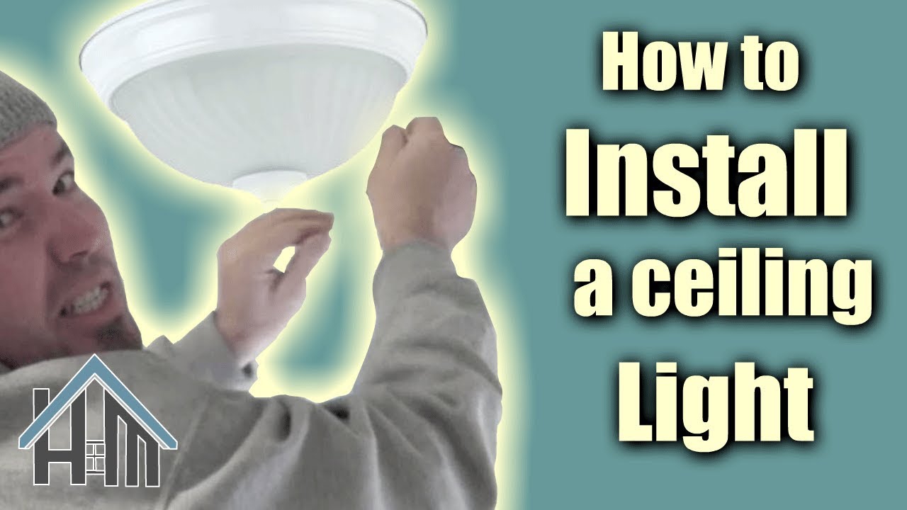 How to install ceiling light, flush mount light fixture. Easy! Home Mender.
