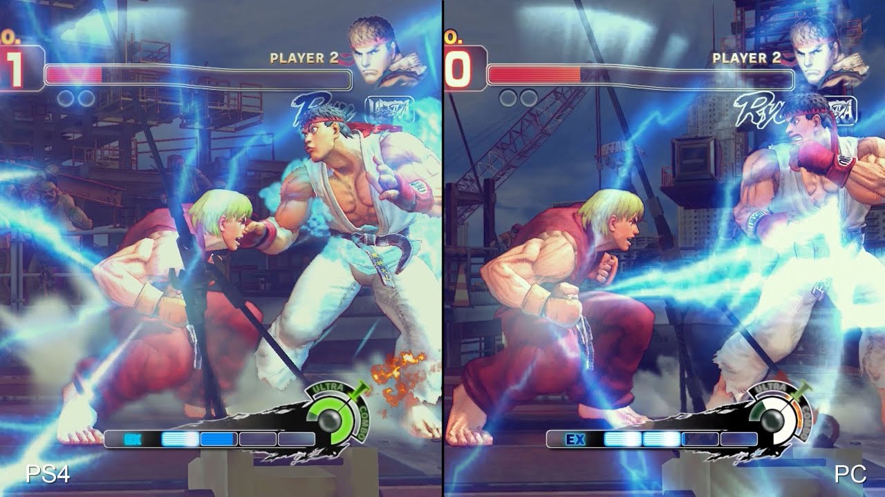Ultra Street Fighter 4 PS4 vs PC Comparison