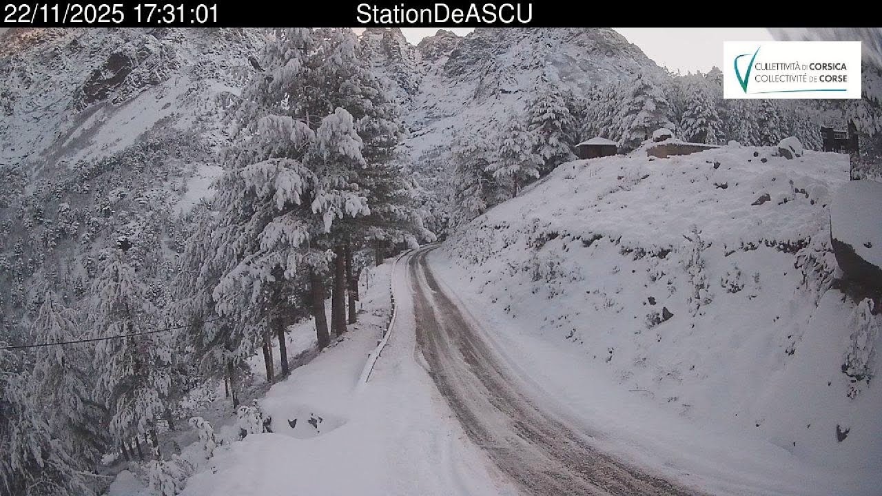 Paysages enneigés de la Corse samedi 22 novembre 2025