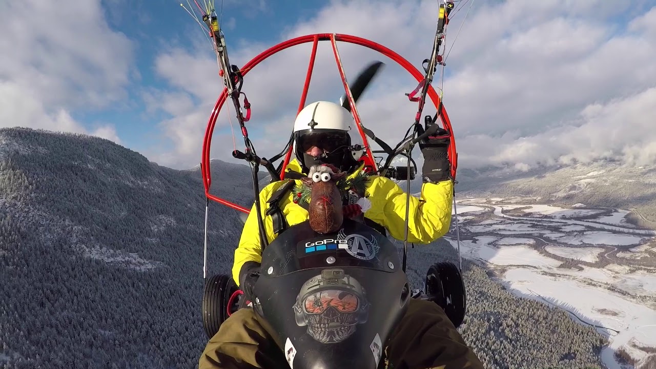 PARAMOTOR  FRESH BREEZE X-ONE IN SNOW!!