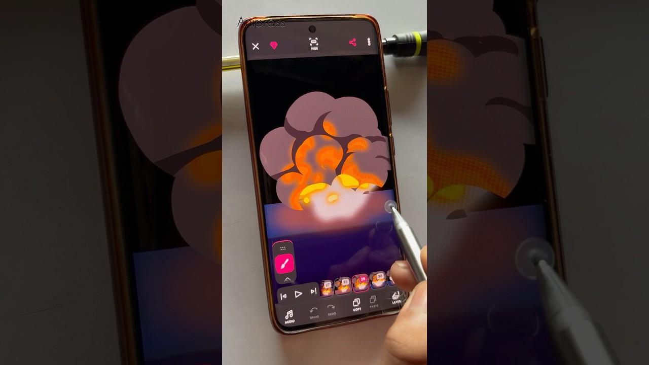 2D Explosion 💥 Animation In Mobile. #shorts #animation