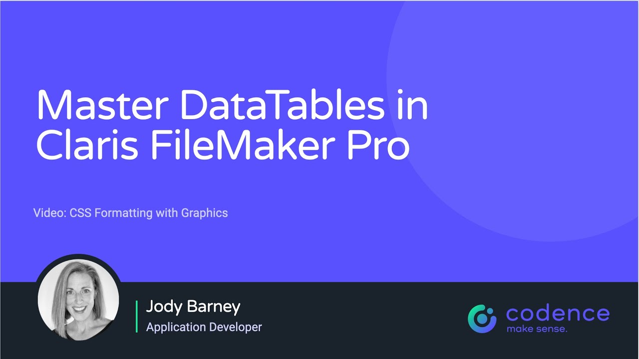 Mastering DataTables in Claris FileMaker Pro 5.5  - CSS Formatting with Graphics (Part 3)