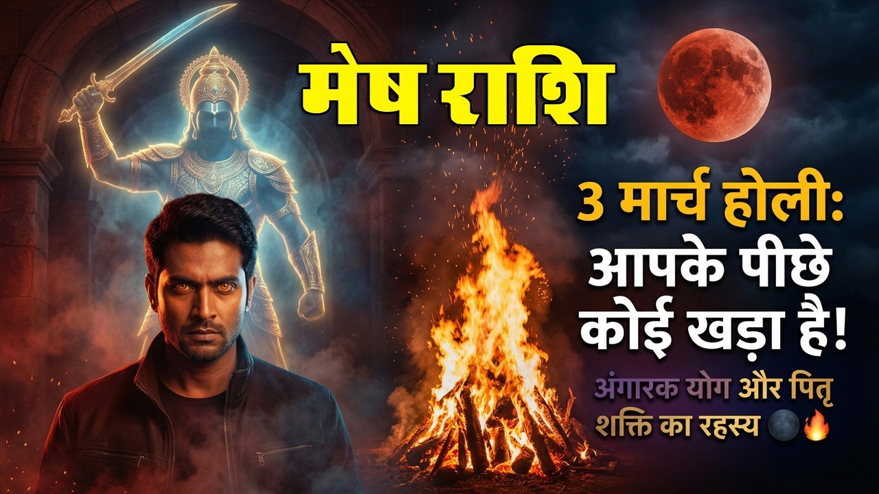 मेष राशि: सावधान! होली पर मंगल-राहू का अंगारक योग और पितृ शक्ति का महा-कवच ⚠️ Mesh Rashi Raj