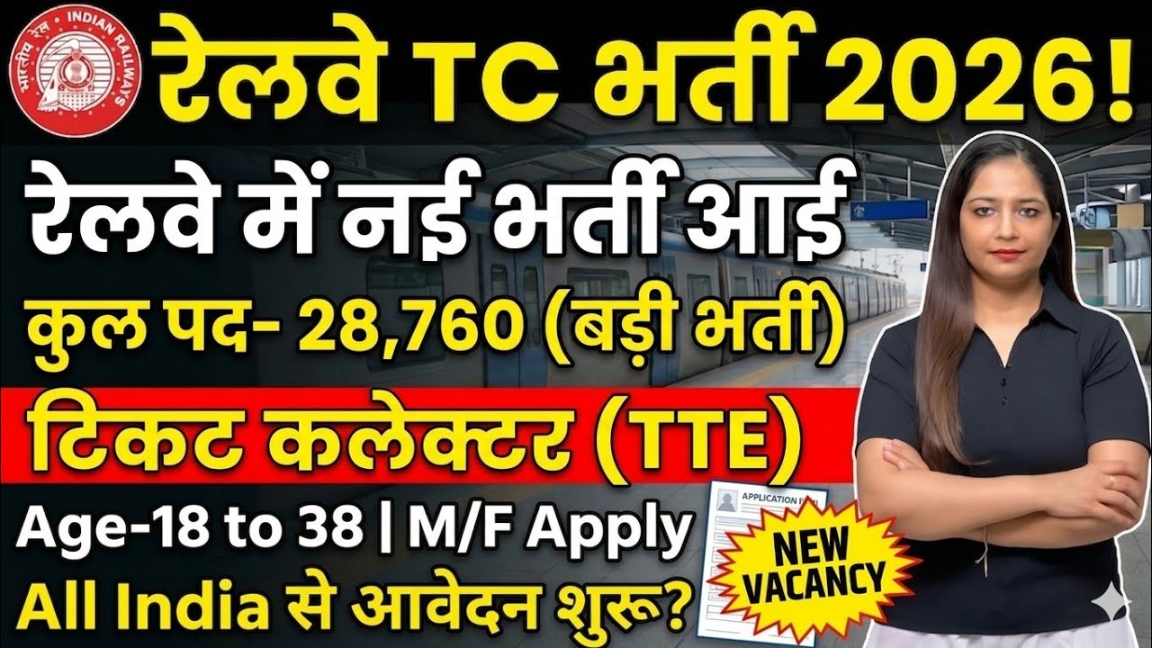 Railway TC (Ticket Collector) TTE Recruitment 2026 | RRB TTE Vacancy 2026 | Railway TC Vacancy 2026