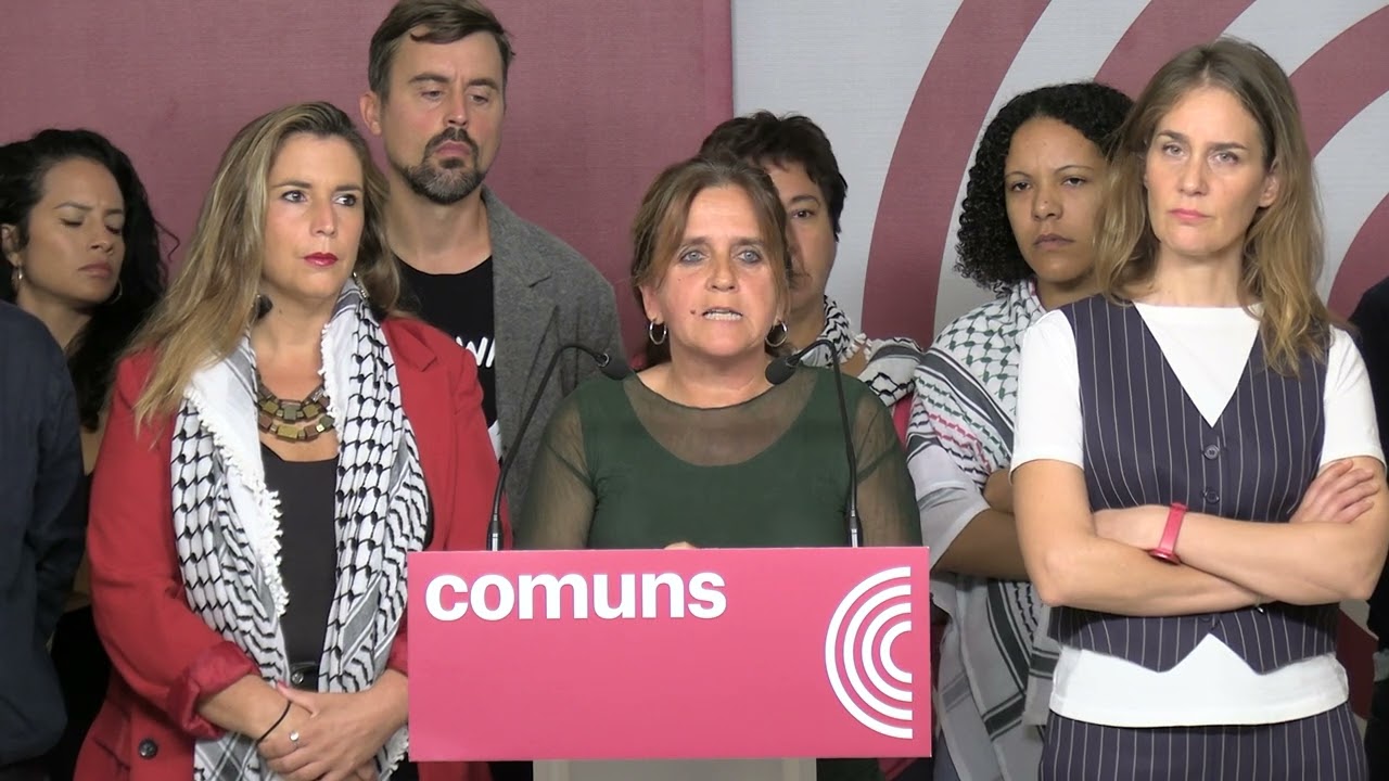Roda de premsa dels Comuns després de la interceptació de la Global Sumud Flotilla