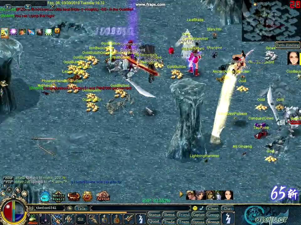 Conquer 2.0 $king^of&got$ botting in grotto2