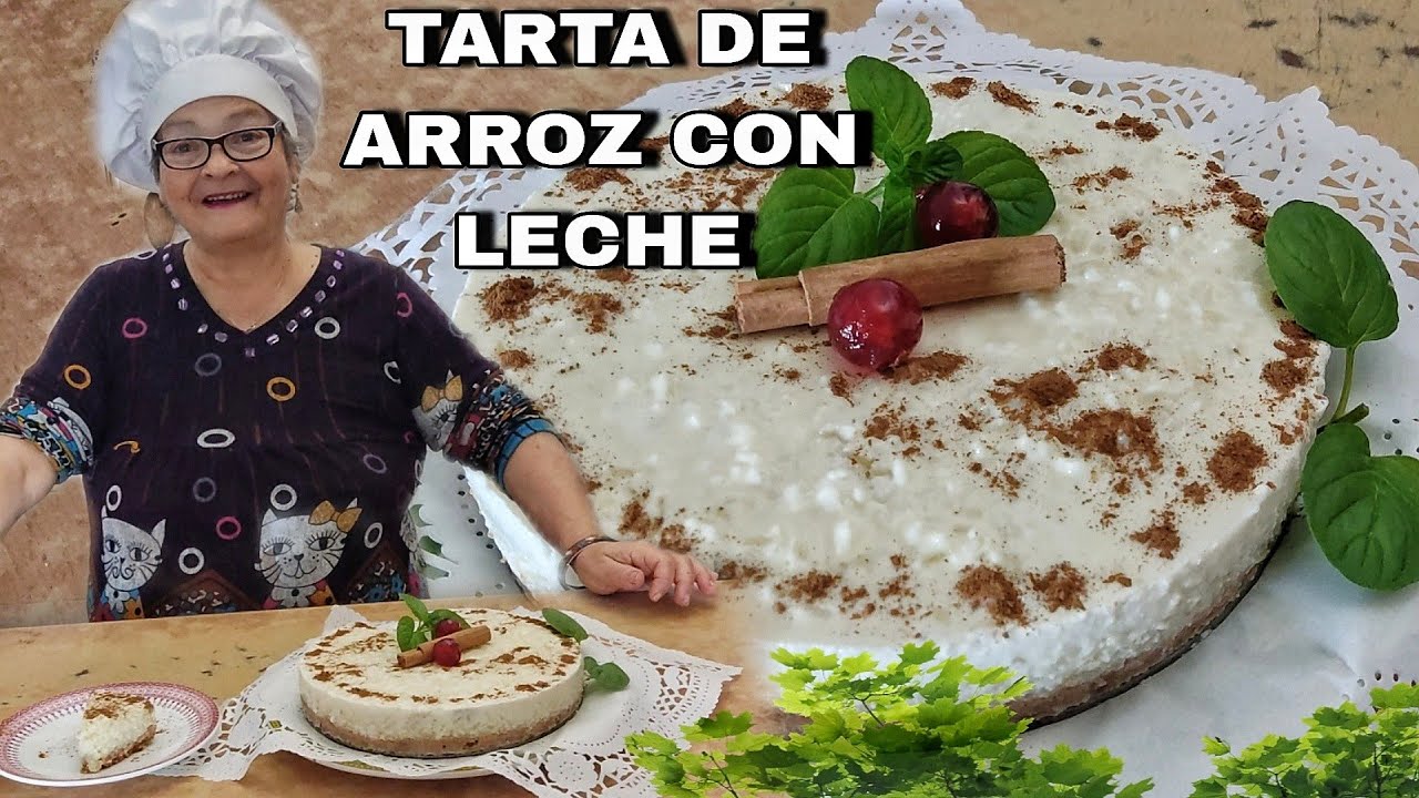 TARTA DE ARROZ CON LECHE. Deliciosos. María la pastelera - Recetas paso a paso.