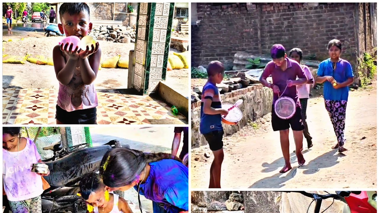 रंगपंचमी कसा खेळतो बघा मितांश आणि होली पोसत/Holi Special 
