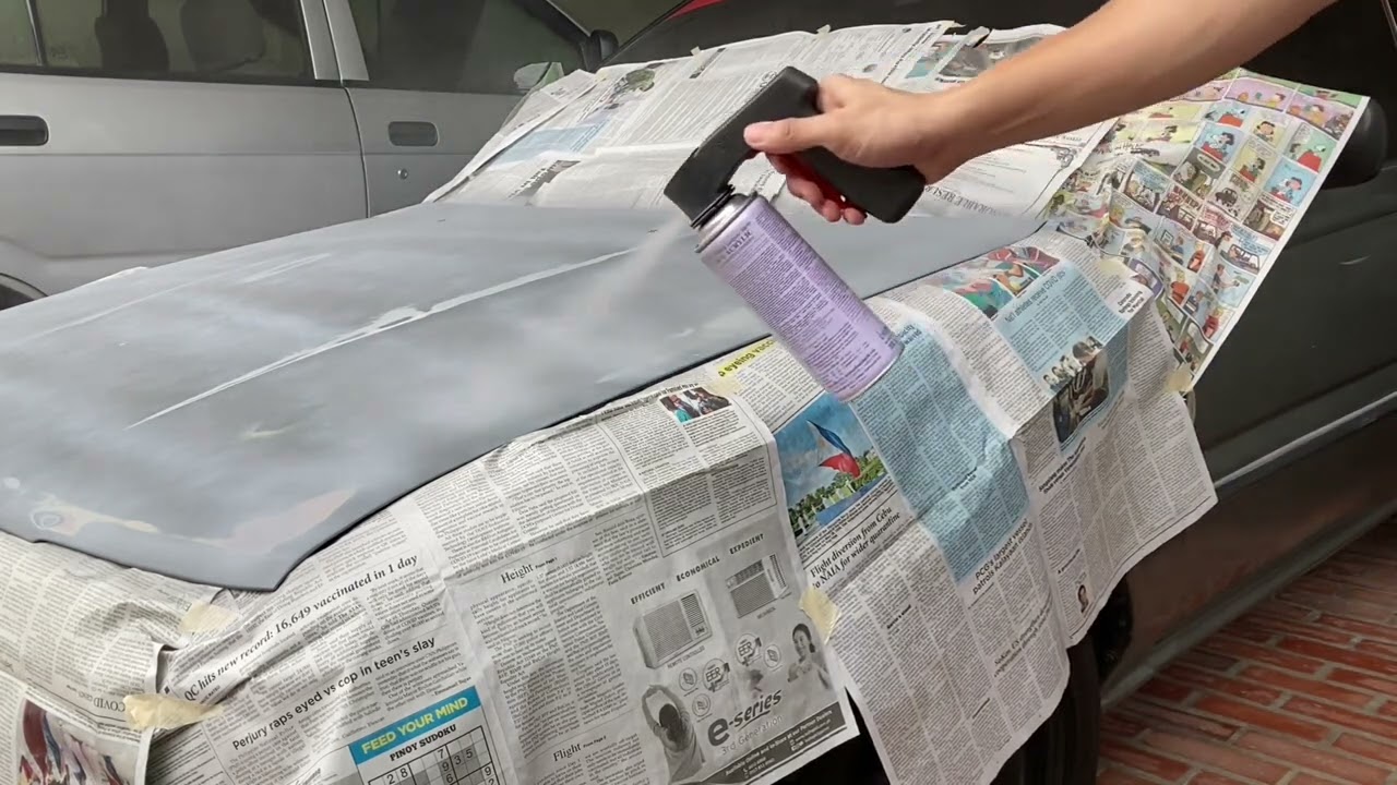 PAINTING MY HOOD WITH SPRAY CANS