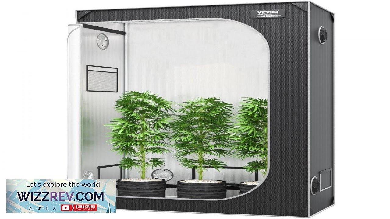 VEVOR 2x4 Grow Tent 48'' x 24'' x 72'' High Reflective 2000D