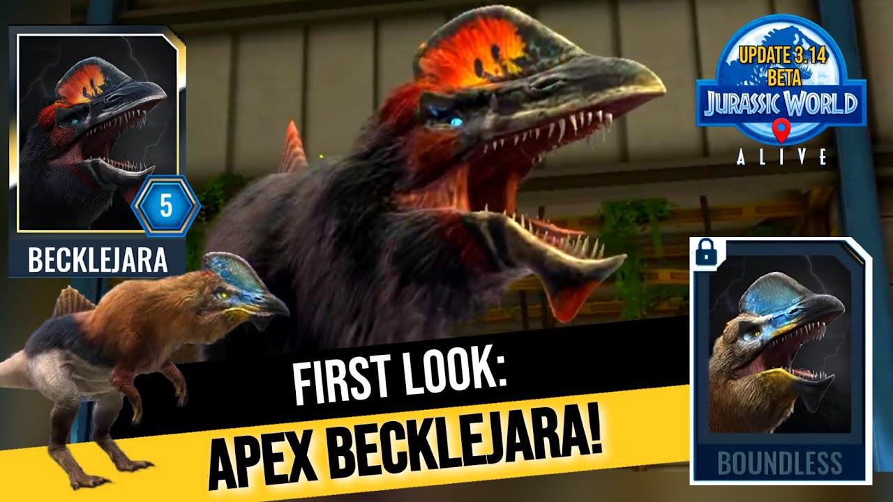Nowe OFICJALNE PIERWSZE SPOJRZENIE na Becklejara Apex! | Jurassic World Alive beta