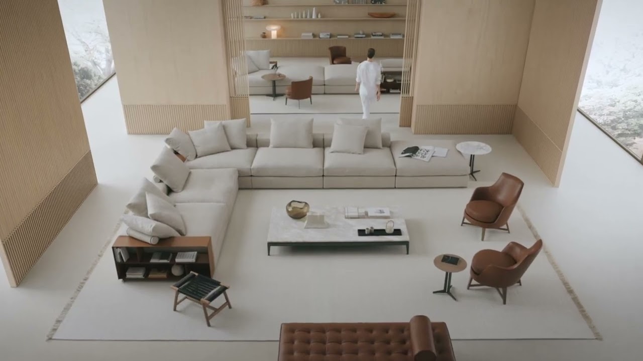 Bel Œil & Flexform : canapé design italien haut de gamme et confort absolu pour votre salon