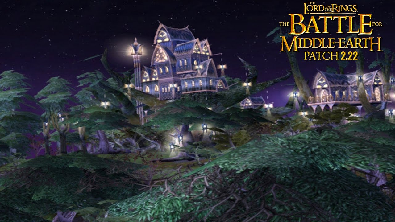 BFME PATCH 2.22 | Battle for Middle Earth | LOTHLORIEN Gameplay