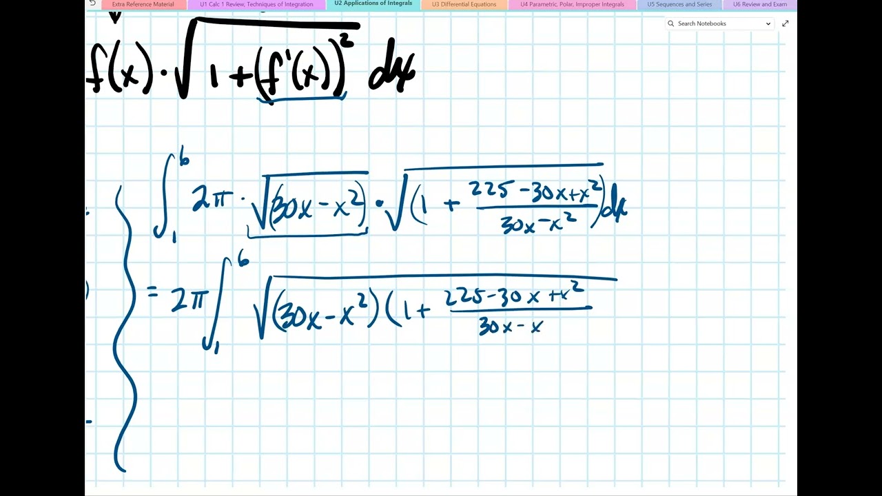 Calc 2 An Interesting Surface Area Integral
