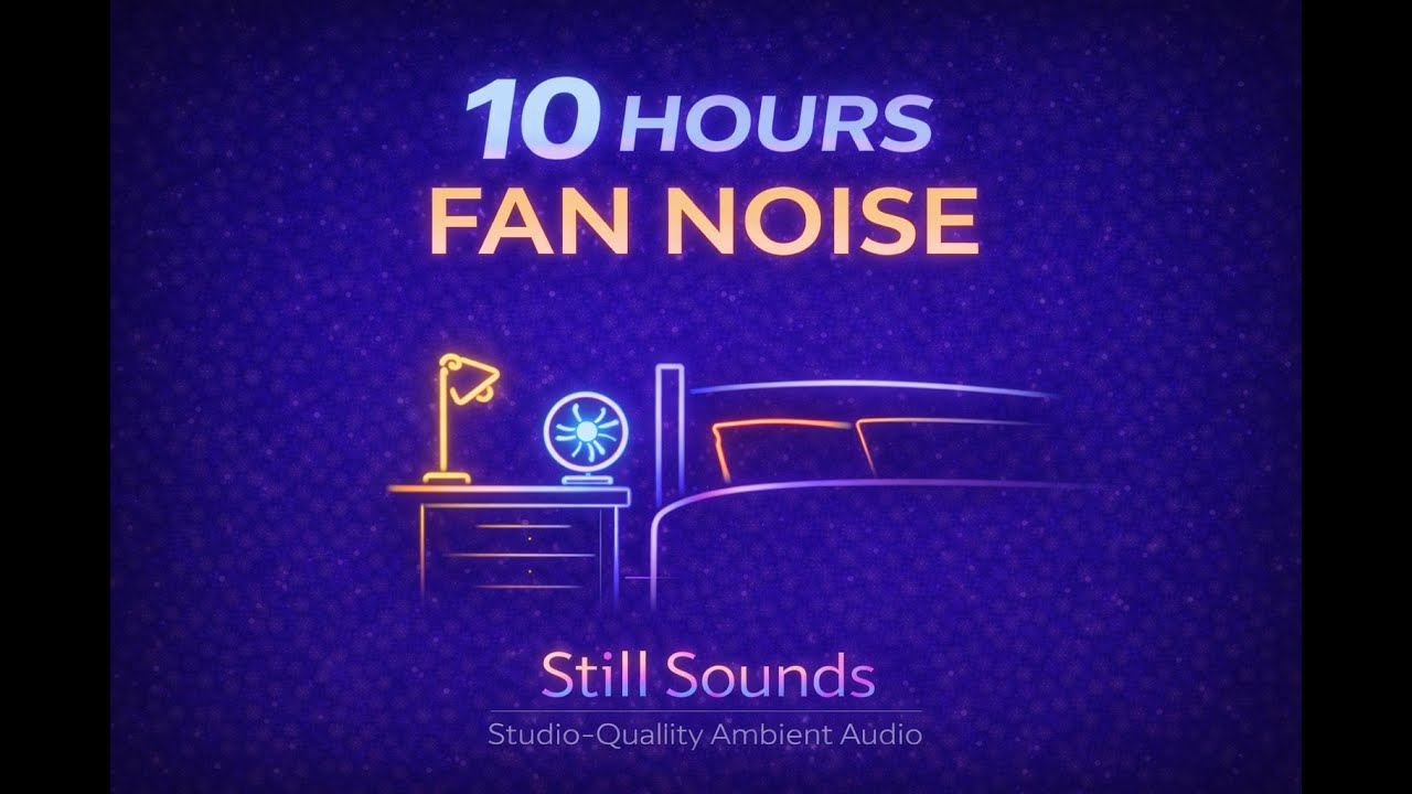 Fan Noise for Sleeping (10 Hours) — Studio Quality, Smooth & Uninterrupted, Black Screen.