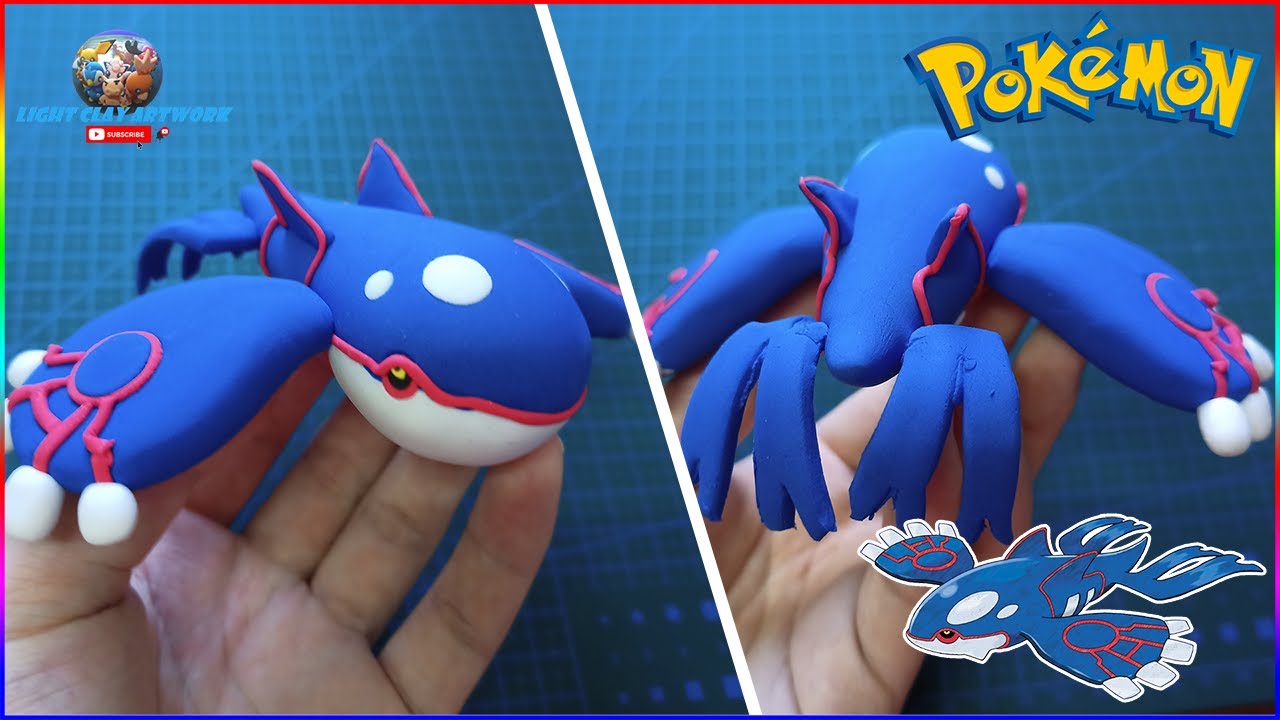 Pokemon Clay Art - How to make the pokemon Kyogre in clay (2022) | Legendary pokemon
