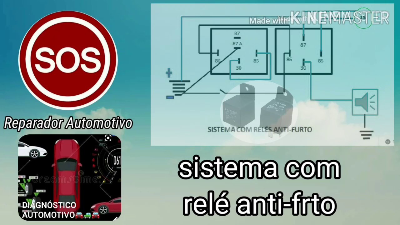 Anti-furto com 2 relé