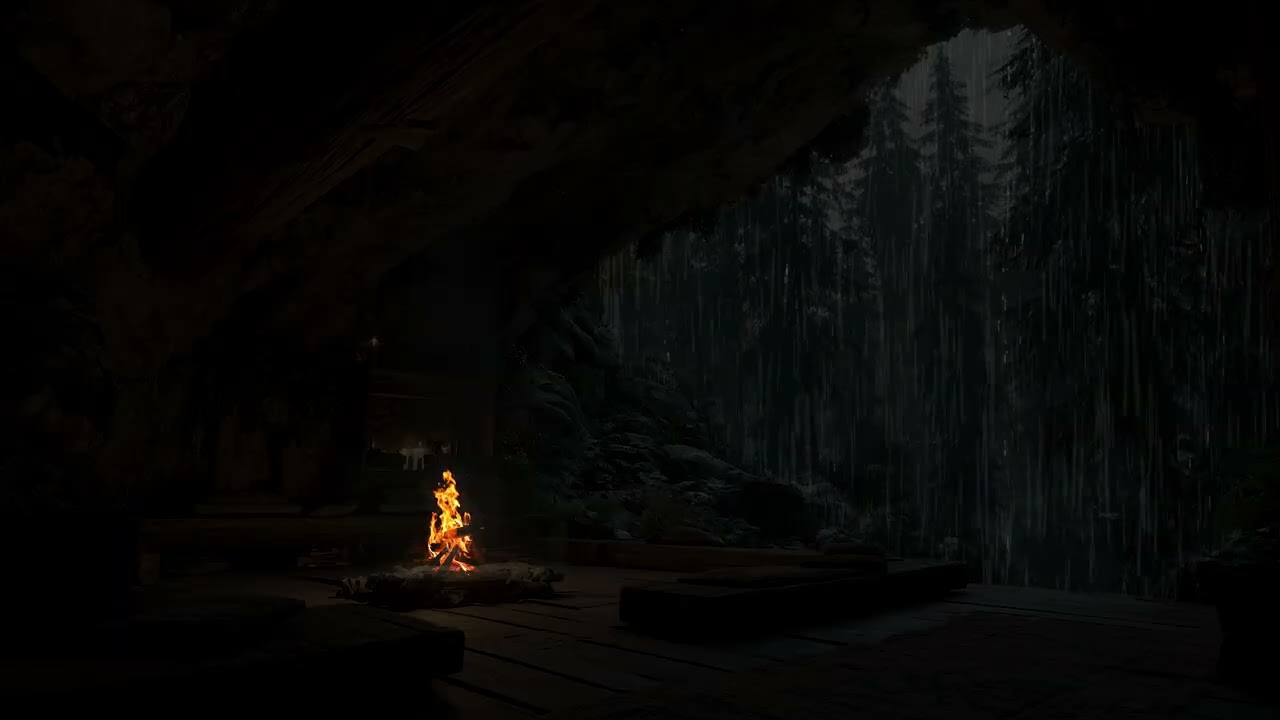 Rain Cave Relax | Soothing Cave Rain Atmosphere for Calm Mind, Deep Sleep and Emotional Balance