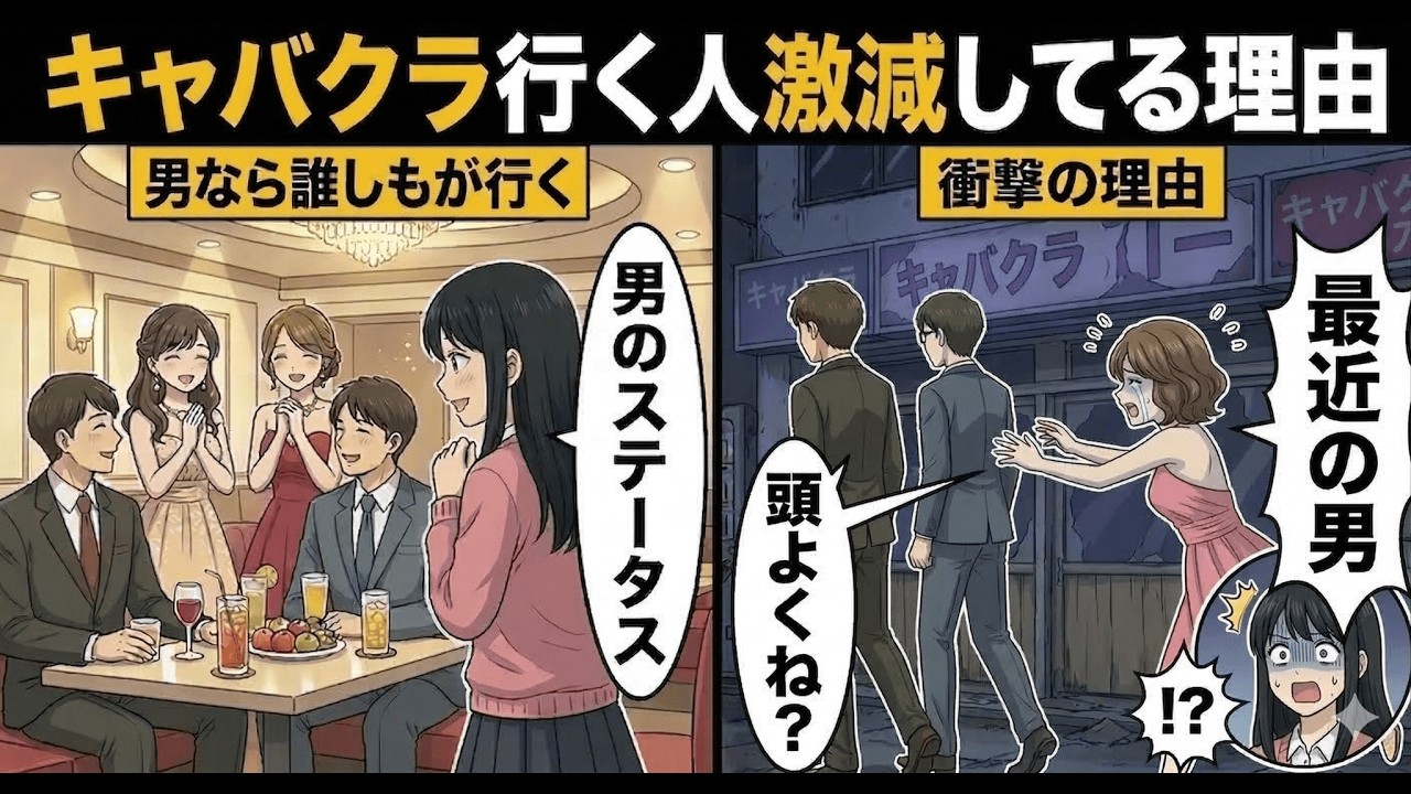 なぜキャバクラ行く人が激減してるのか？