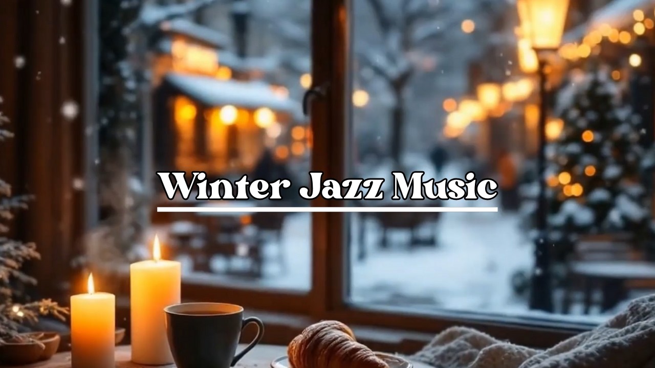 Winter Night Jazz Harmony ❄️ Cozy Coffee Shop with Smooth Piano Jazz Music ❄️