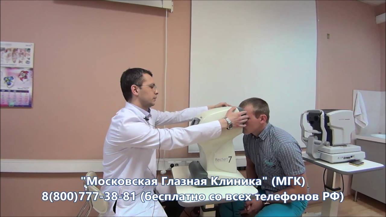 Тонометрия - измерение внутриглазного давления (бесконтактная и по Маклакову)
