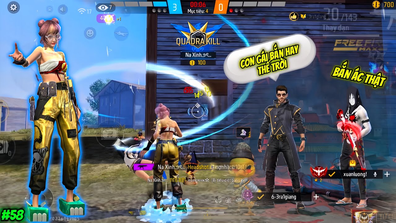 [Free Fire] Giả Gái Ghép Kênh Thế Giới Gánh Team Và Phản Ứng Của Đồng Đội | P58