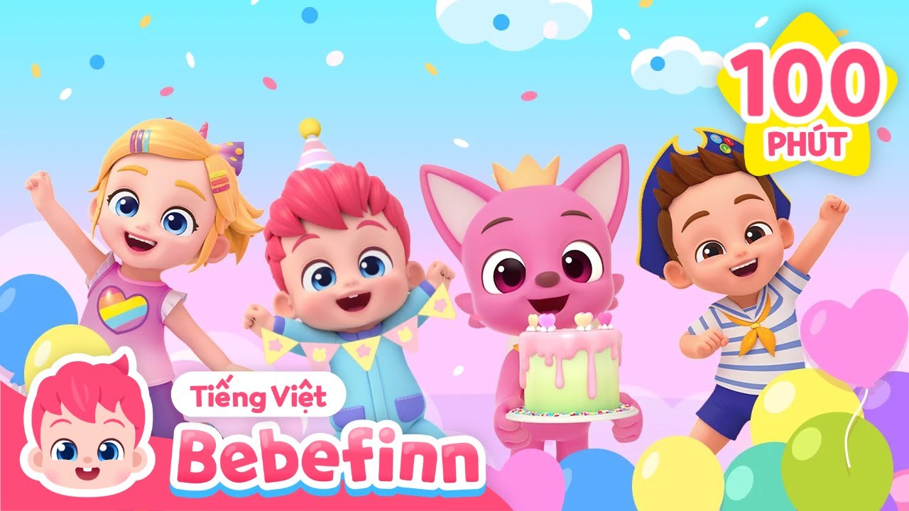 Chúc mừng sinh nhật Pinkfong🩷 | Khúc hát mừng sinh nhật | Bebefinn Tiếng Việt - Nhạc thiếu nhi