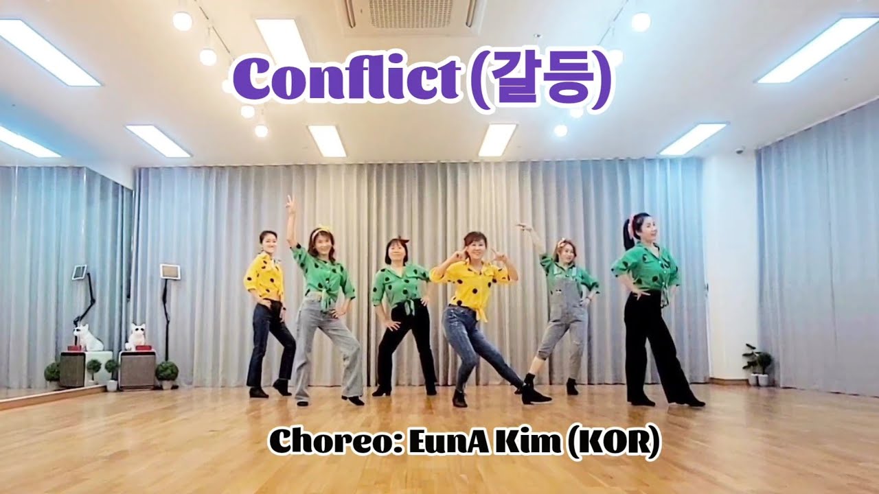 Conflict (갈등) Beginner Line Dance  / Choreo: EunA Kim (KOR) #이선희 갈등 #7080가요 #초급라인댄스