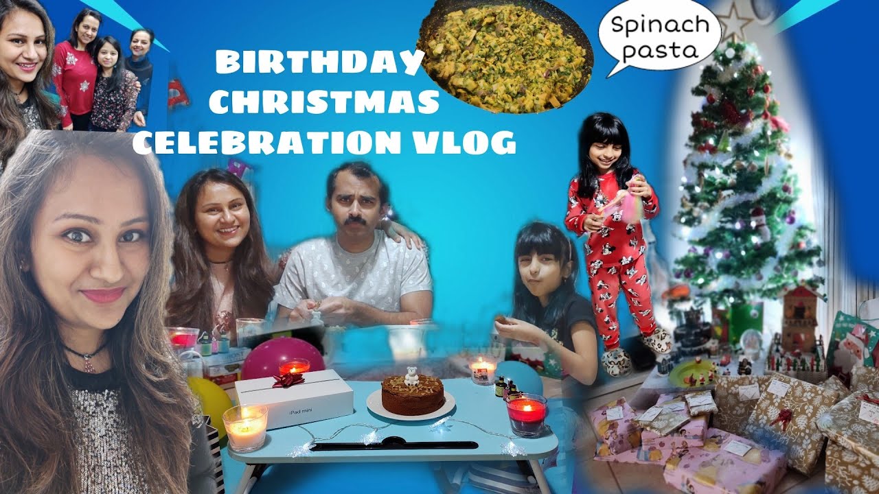 ಸಿಕ್ಕಾಬಟ್ಟೆ Gifts 🎁ಆಹಾ😋Tasty ಪಾಲಕ್ Pasta/🥳Birthday 🎂 Christmas Celebration🎈/iPad/Hi5Kannadavlogs