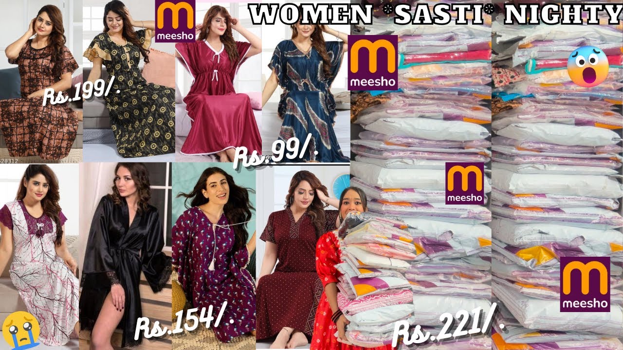 Meesho Huge *Trendy* Nighty Haul 🤭 || Omg 😱 Kya Mangwaya Tha Kya Bheja Hai 😡 || Under Rs.299/. 😳