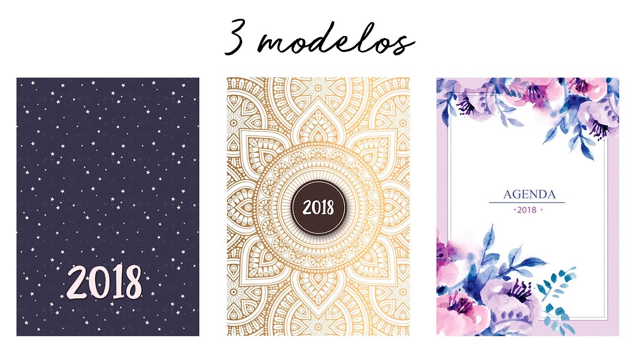3 Agendas 2018 sin fechas - Listas para imprimir - Agendas gratis | Trilce Arana