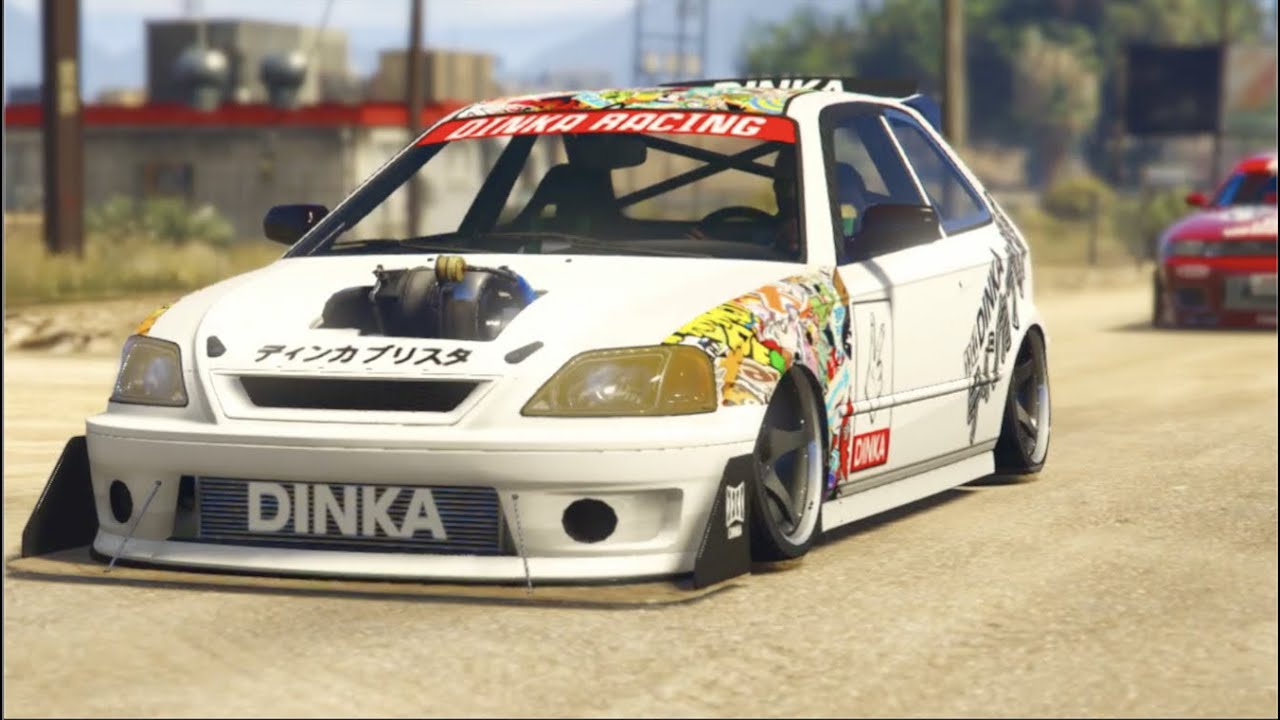GTA 5 -NEW Dinka Kanjo (Honda Civic EK9) RICE Customization/Build!! vs Dinka Type R