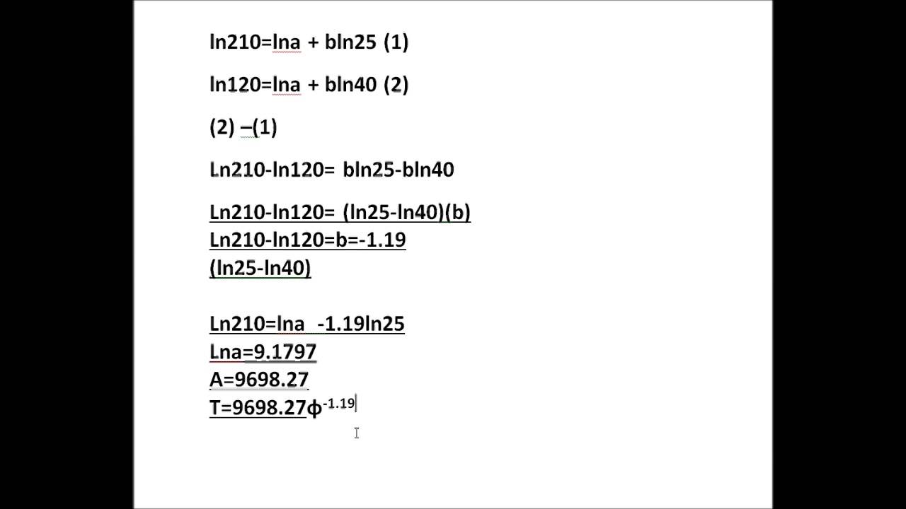 Solving Logarithmic Equations based on Empirical Data