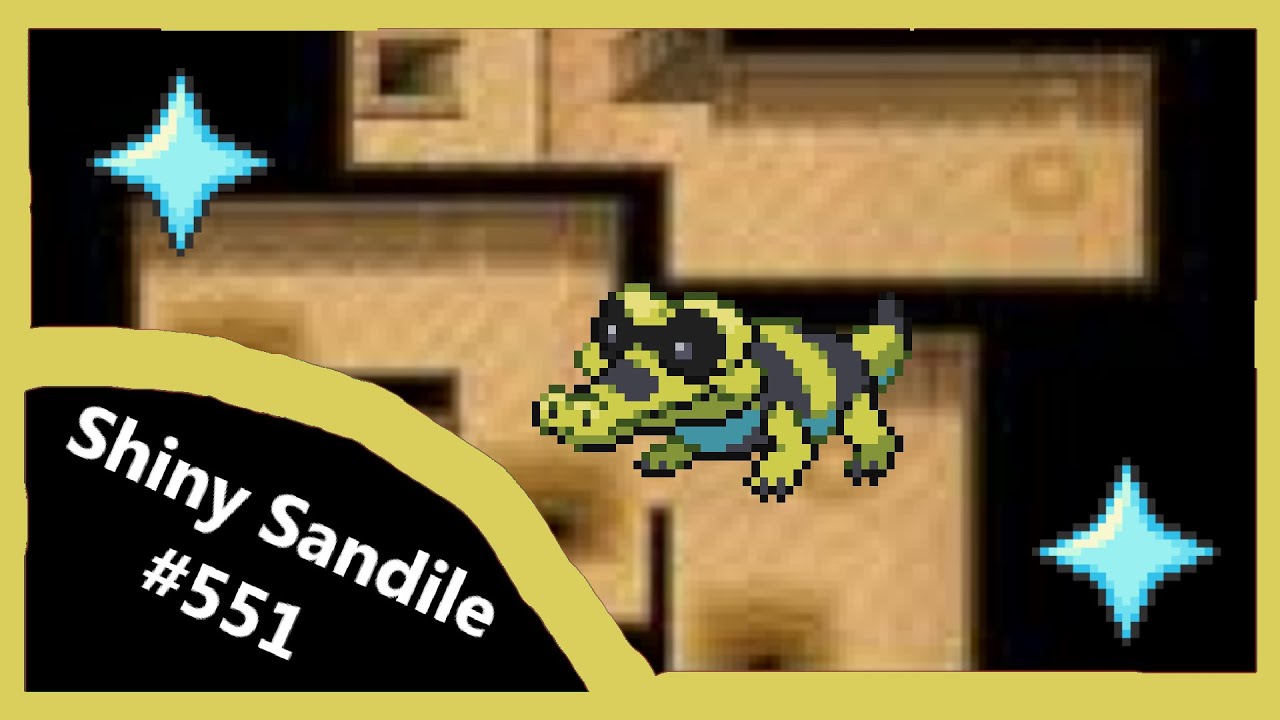 (Live) Shiny Sandile after 86 Random Encounters! Unova Shiny Living Dex #551