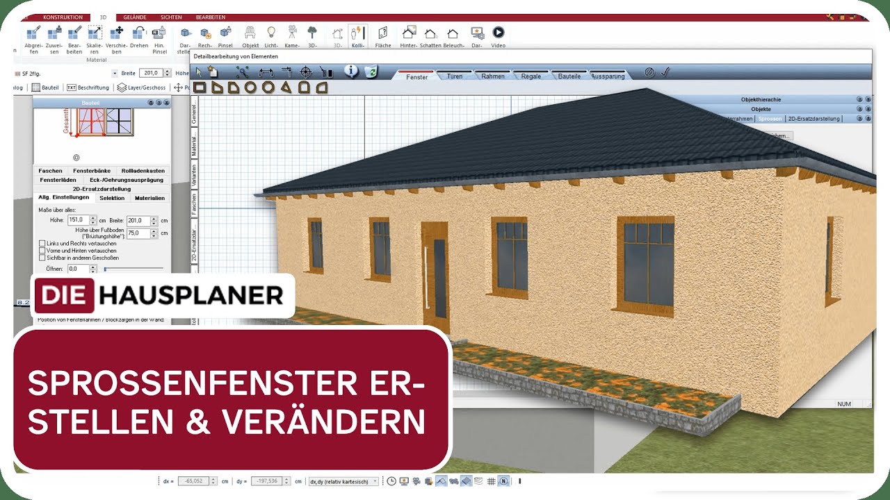 Sprossenfenster erstellen und verändern