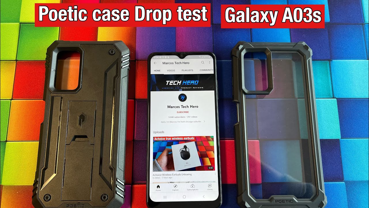 Samsung Galaxy A03s Drop test Poetic cases