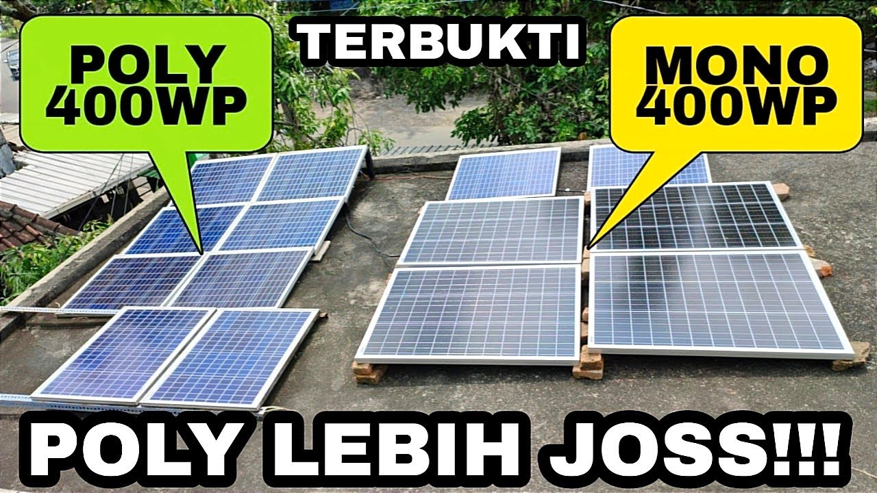 PANEL SURYA MONO VS POLY & Cobain PLTS BEBAN 1 Rumah