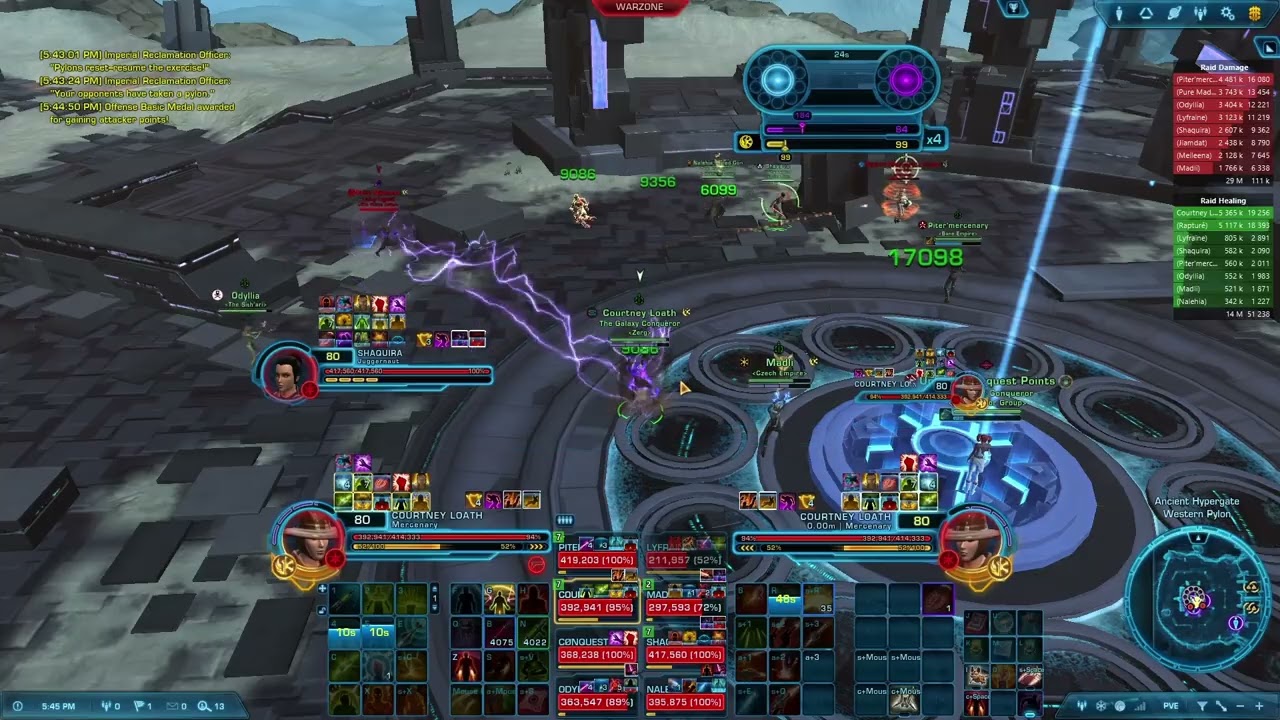 SWTOR PvP | BODYGUARD Healing | Mercs Vs Sorcs | TENSE WIN - Hypergate 7.7