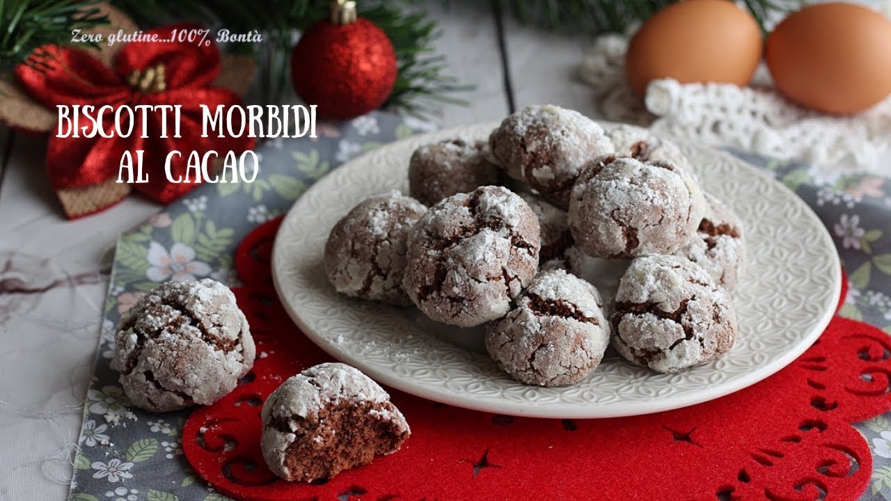 Biscotti morbidi al cacao senza glutine