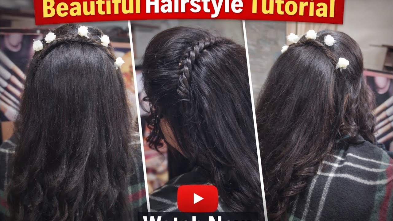 Simple hairstyles tutorial 💫#simplehairstyle #hairstyle #easyhairstyle #easy 