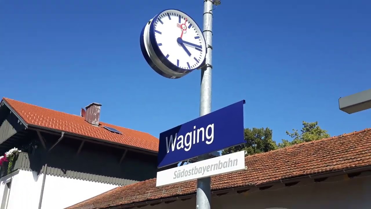 Вагинг ам Зее Waging am See Bayern Знакомство Бавария Германия August  2022 Вокзал