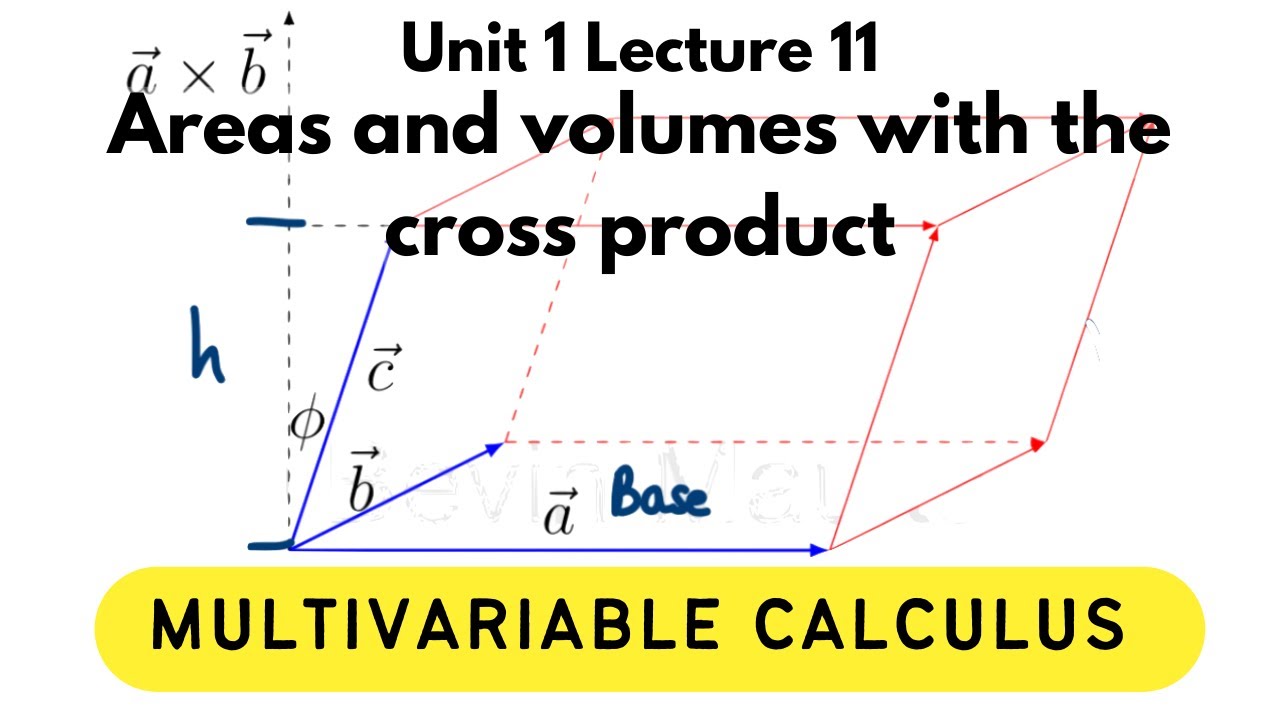 Cross Product Areas and Volumes, Multivariable Calculus