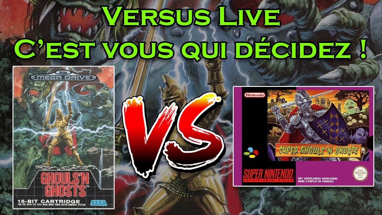 🔴  Stream Versus 🔸 GHOULS & GHOSTS ⚔ Super Nintendo 🆚 Sega Megadrive