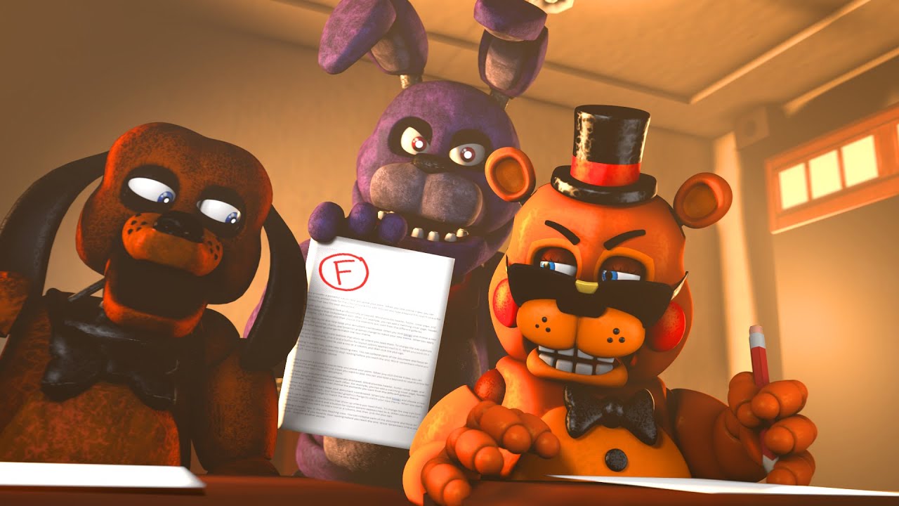FNAF School Of Animatronics: CHEATING ON TEST
