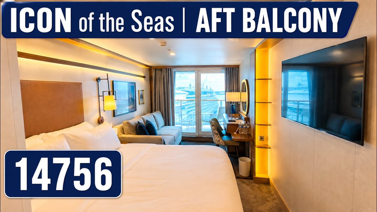 Icon of the Seas Aft Balcony Cabin Tour 🚢 | Is This the Best Balcony?