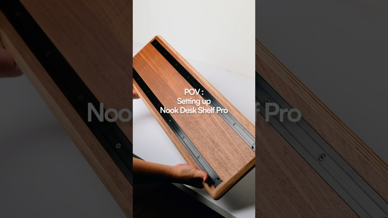 This Desk Shelf does it ALL #deskshelf #desksetup #monitor