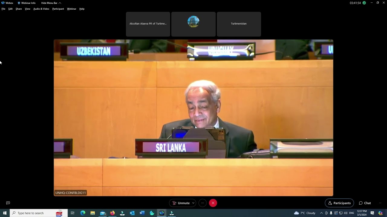 Intervention by Ambassador Pieris at the Quarterly Meeting of the Counter-Terrorism
