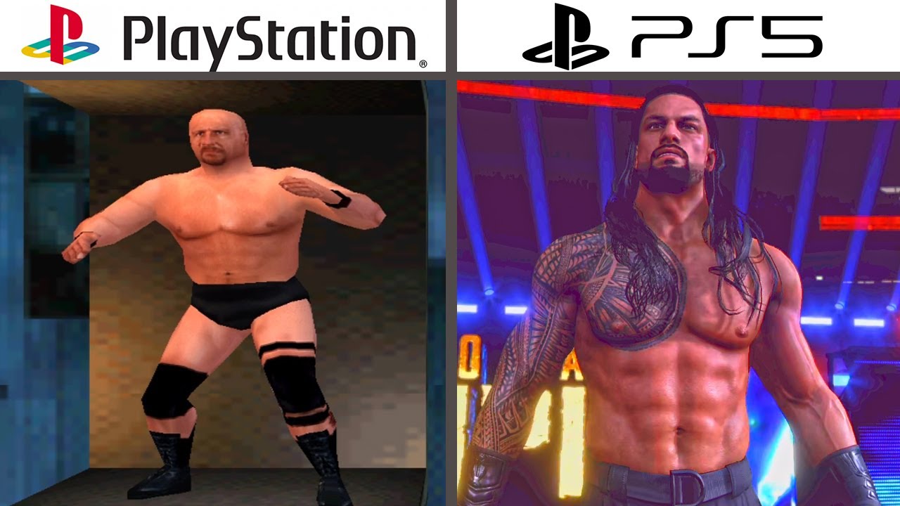 Playstation 1 to Playstation 5 WWE Games