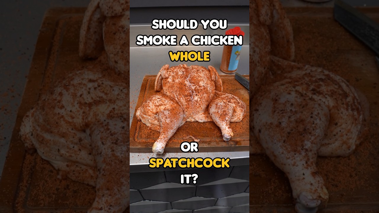Should you smoke a chicken whole or spatchcock it? 🐓🍗