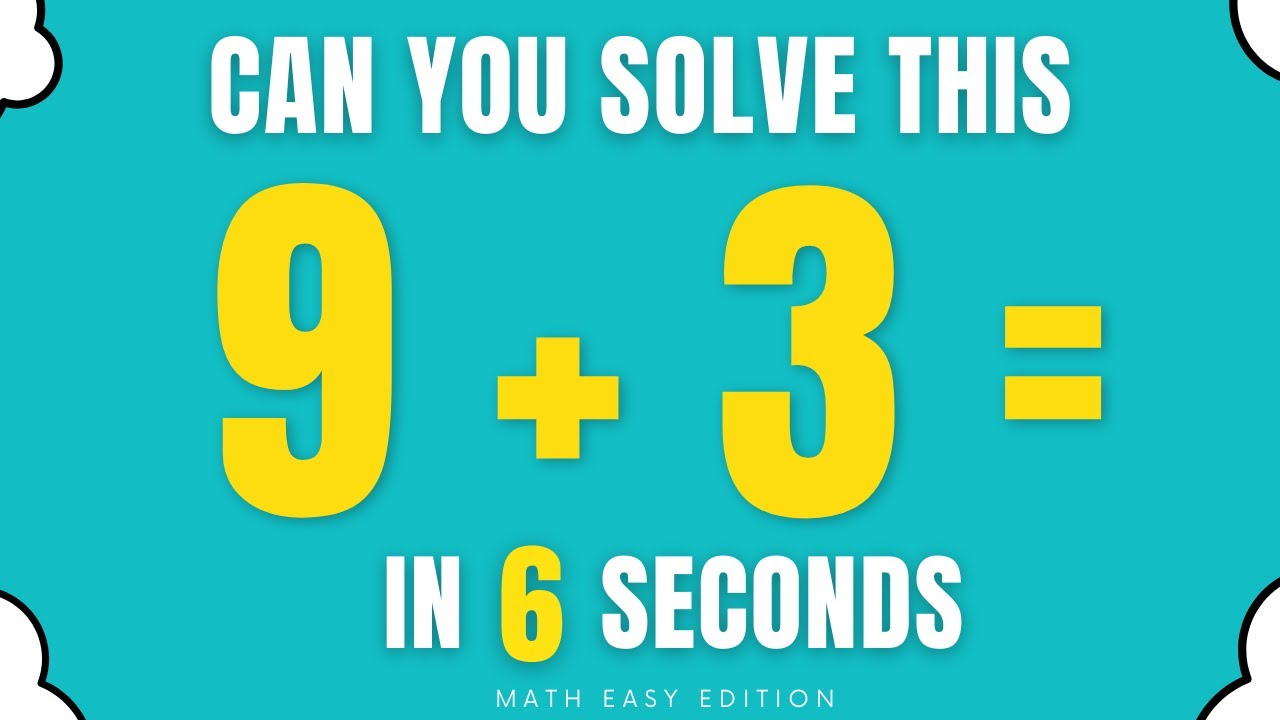 Math Speed Test! - Quiz Addition 1 (Single) Digit Number : Level Easy #1